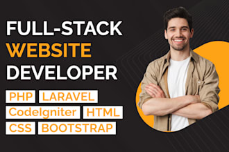 develop custom websites with PHP laravel, codeigniter, bootstrap