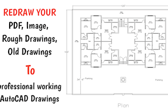 redraw floor plan drawing in autocad