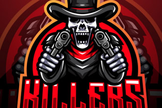 design a professional modern skull logo