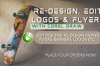 replicate, edit or update designs and logo