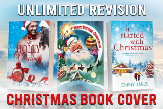 design professional christmas book or ebook cover with free mockup