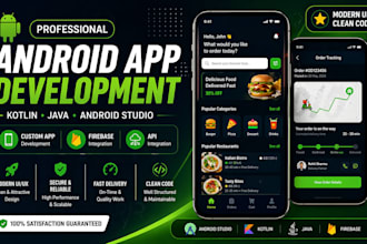 build your native android app in android studio with kotlin or java