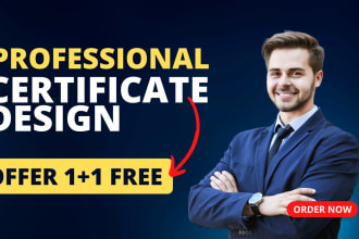 create professional certificate award, certificate design