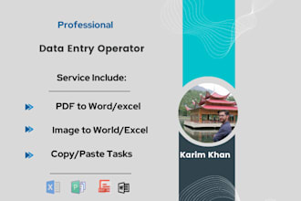 do data entry work and typing work