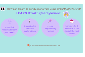 teach you to conduct analyses on spss, jasp or jamovi