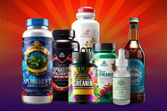 do custom bottle label design product label packaging with brand logo design