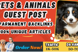 publish pet and animals guest post on da 70 pet blog with pet backlink