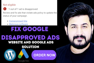 fix google ads disapproval for hacked or compromised sites