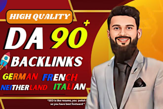 provide SEO dofollow high authority german, italian, or french backlinks
