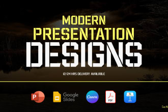 design a powerpoint presentation and pitch deck
