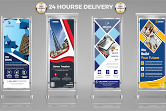do modern and awesome rollup banner design