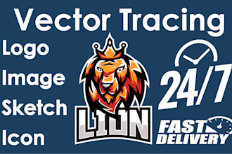 do vector tracing, modify, re edit, vectorize, logo and convert image to vector