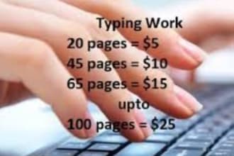 do a fast typing job, retype scanned documents, your typist