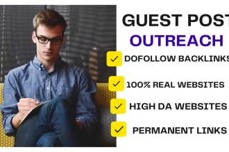do SEO backlinks through high da guest posts and blogger outreach link building