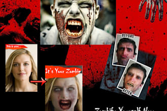 turn your photo into zombie movie