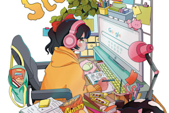 draw a professional cute illustration