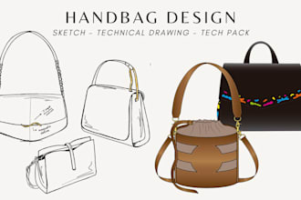 help you design a women handbag, clutch, purse, crossbody bag