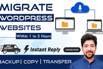 perfectly backup, migrate, move, and transfer website in 24 hours