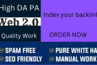 index backlink and create web 2 0