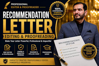 edit your recommendation letter, lor or reference letter for graduate school