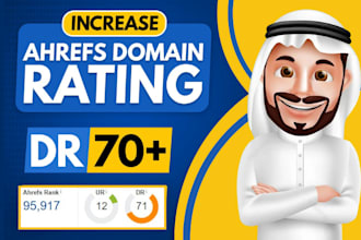 increase domain rating DR 70 with seo backlinks