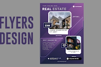 do unique real estate ,business ,party,restaurant ,menu food flyers and brochure