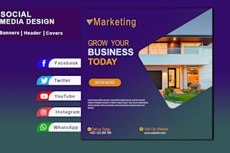 design social media posters for instagram and facebook