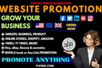 promote your website amazon products business online store book blog or any link