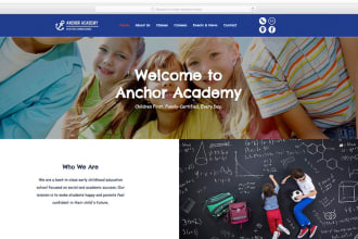 design daycare website, babysitter, preschool, childcare, kindergarten website