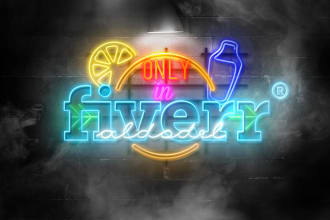 replicate your logo design or text in neon style