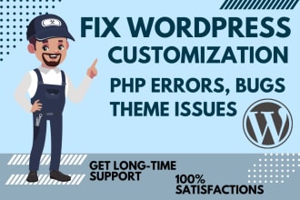 fix any type of wordpress errors and issues
