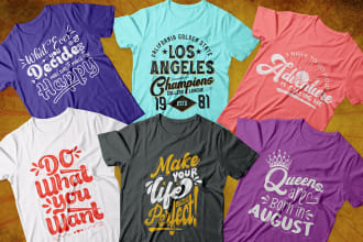 create trendy typography t shirt design