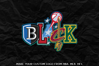 make a custom nba word logo, mlb, NFL, nba tshirt streetwear