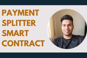 make eth, erc20, bnb, bep20 token payment splitter smart contract