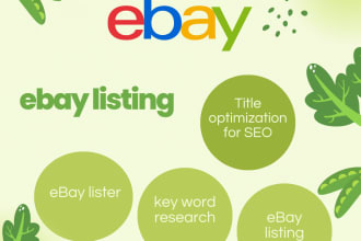 do ebay listing, ebay product listing, and ebay SEO listing