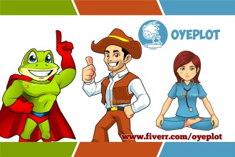 create fun original cartoon mascot character illustration