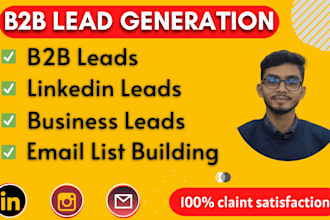 provide b2b lead generation, and verified email list for any industry