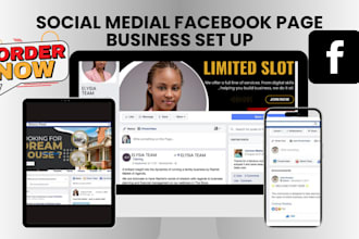 facebook page set up business page instagram page youtube page promotion page