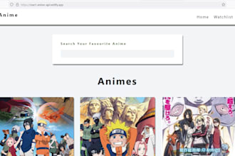 build a anime app using react js