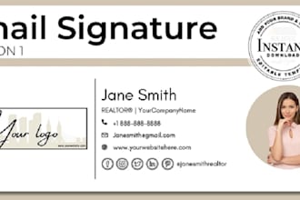 design professional clickable HTML email signature