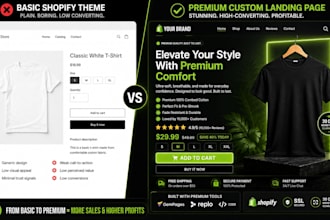design or clone shopify landing page with gempages, replo or custom code