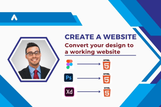 convert figma to HTML PSD to HTML xd to HTML CSS bootstrap 5 responsive website