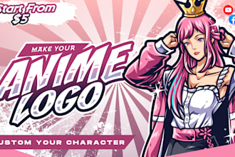 design mascot anime logo with your character