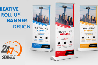 design an attractive rollup banner, retractable banner for you