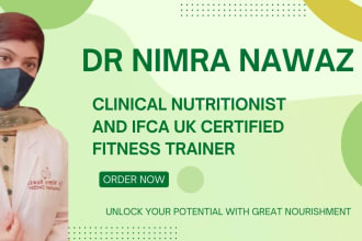 be your nutritionist, dietitian and create meal plan for you