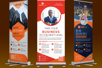 roll up banner design or pull up banner design in 24 hours