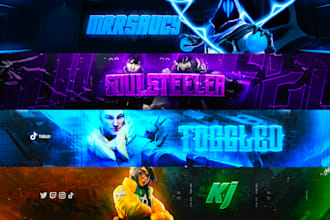 design 3d youtube valorant banner and logo
