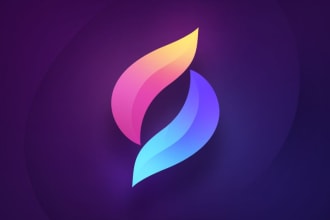 design exclusive outstanding clean modern app gradient logo