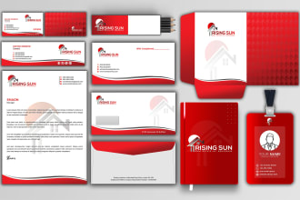 design business card, letterhead, and stationery brand identity items