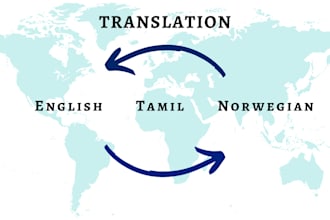 translate tamil to norwegian and english and vice versa